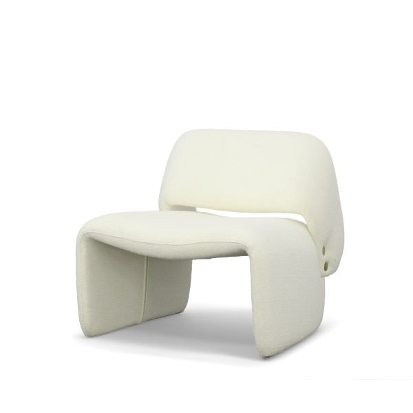Modrest - Tristan Modern Off White Fabric Accent Chair - Image 2