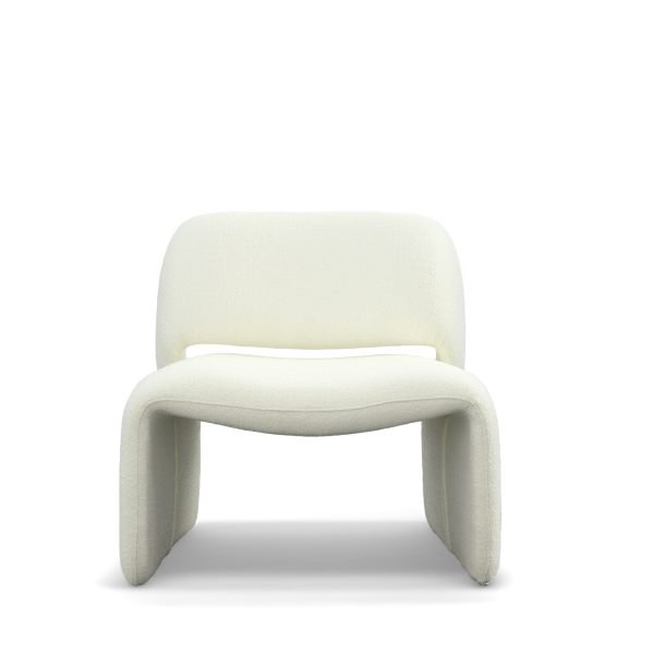 Modrest - Tristan Modern Off White Fabric Accent Chair - Image 3