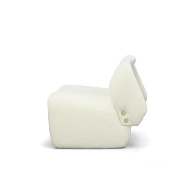 Modrest - Tristan Modern Off White Fabric Accent Chair - Image 5