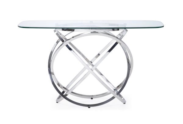 Modrest Tulare - Modern Glass & Stainless Steel Console Table - Image 3