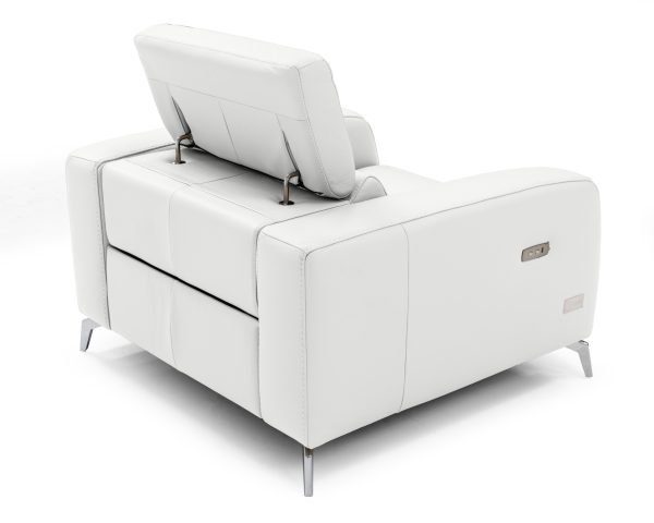 Coronelli Collezioni Turin - Italian White Leather Recliner Chair - Image 2