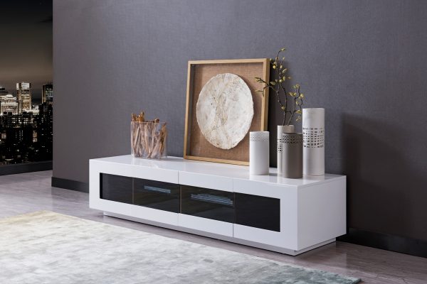 Modrest Frost Modern Small White TV Unit - Image 5