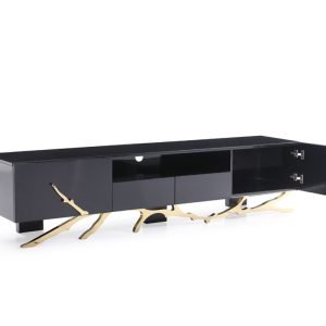 Modrest Legend Modern Black & Gold 79" TV Stand
