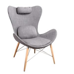 Modrest Britt Modern Grey Fabric Accent Chair