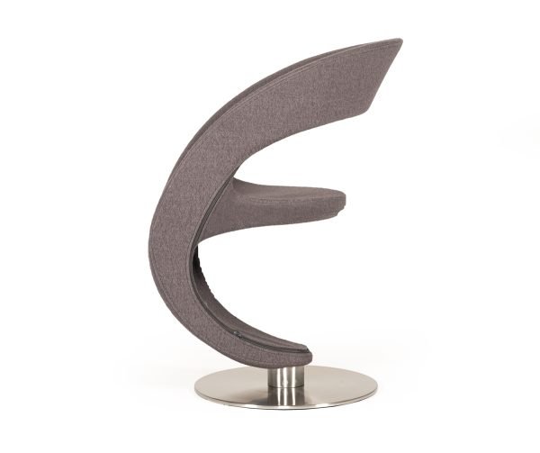 Modrest Alya Modern Grey Fabric Lounge Chair - Image 5