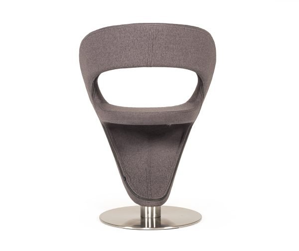 Modrest Alya Modern Grey Fabric Lounge Chair - Image 4