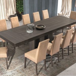 Nova Domus Unico - Modern Dark Eucalyptus Extendable Dining Table