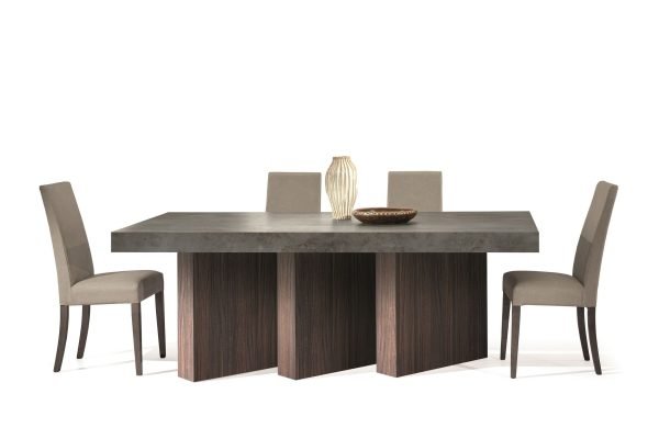 Nova Domus Amsterdam - Modern Grey Volcano & Eucalyptus Oak Dining Table - Image 3