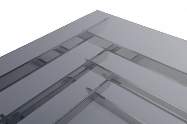 Modrest Upton - Modern Square Smoked Glass Coffee Table - Image 2
