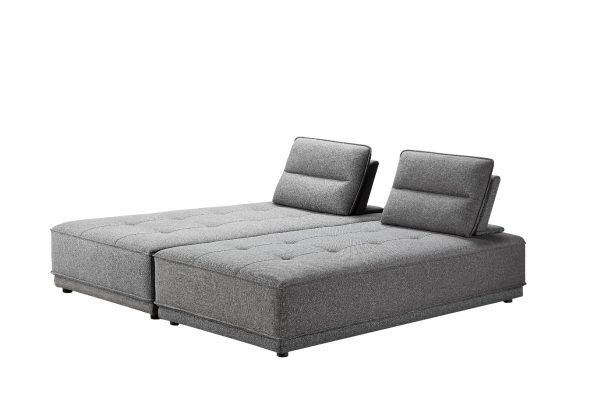 Divani Casa Glendale - Modern Grey Fabric Modular Sectional Sofa - Image 2