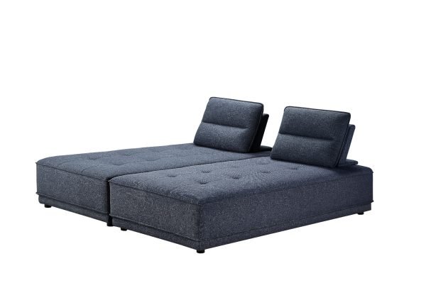 Divani Casa Glendale - Modern Blue Fabric Modular Sectional Sofa - Image 2