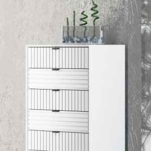 Nova Domus Valencia Contemporary White Chest