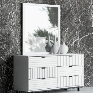 Nova Domus Valencia Contemporary White Mirror