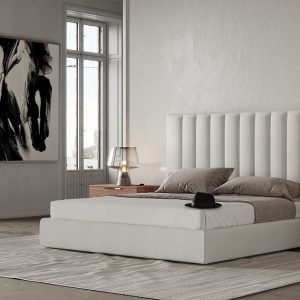 Modrest Valhalla - Contemporary White Fabric Bed
