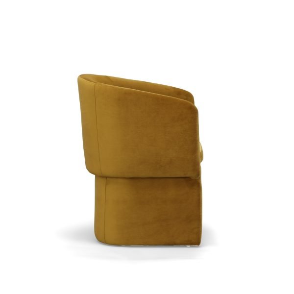 Modrest Vassar - Burnt Umber Velvet Dining Chair - Image 4