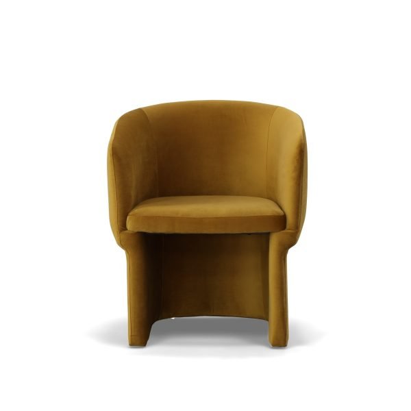 Modrest Vassar - Burnt Umber Velvet Dining Chair - Image 2