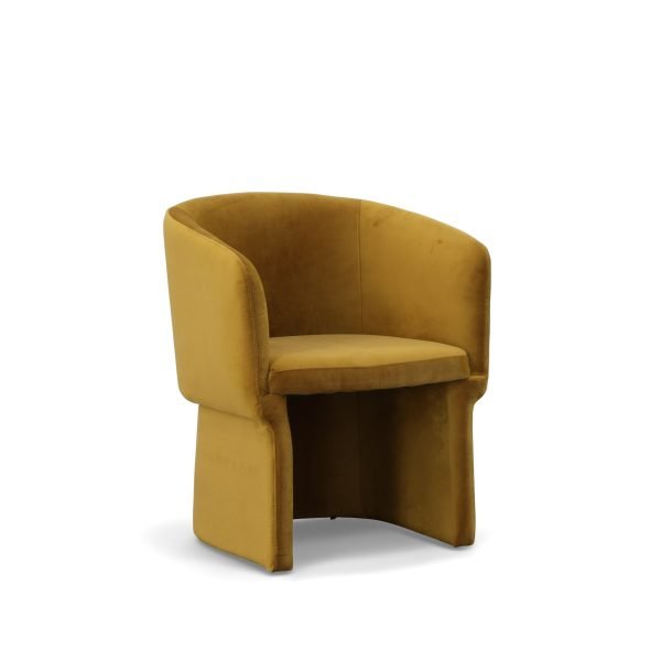 Modrest Vassar - Burnt Umber Velvet Dining Chair - Image 3
