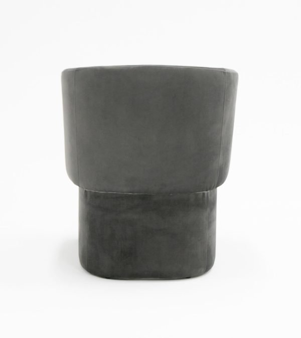Modrest Vassar - Modern Grey Velvet Dining Chair - Image 4