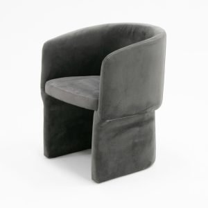 Modrest Vassar - Modern Grey Velvet Dining Chair