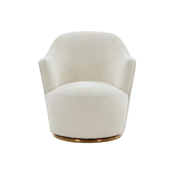 Modrest Vera - Modern Sherpa Swivel Accent Chair - Image 2