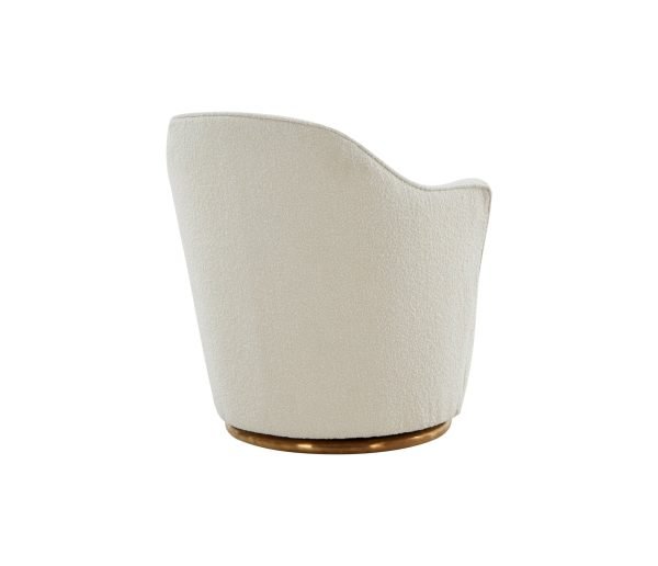 Modrest Vera - Modern Sherpa Swivel Accent Chair - Image 3