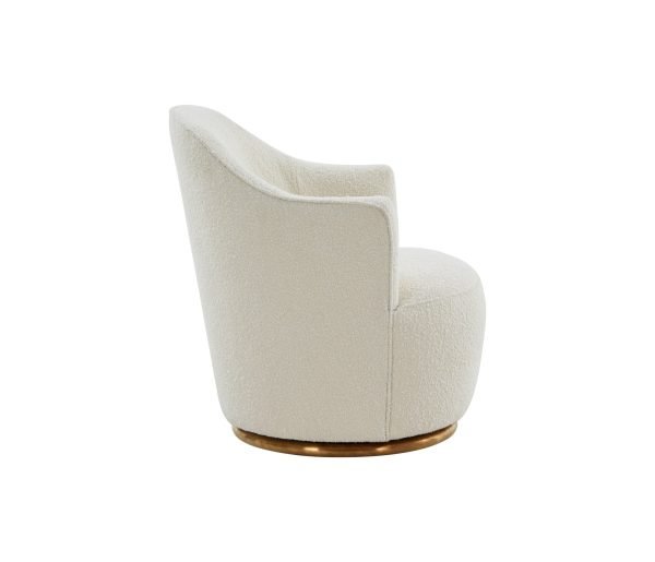 Modrest Vera - Modern Sherpa Swivel Accent Chair - Image 4