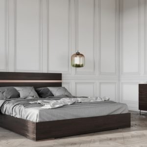 Nova Domus Benzon Italian Modern Dark Rovere Bed