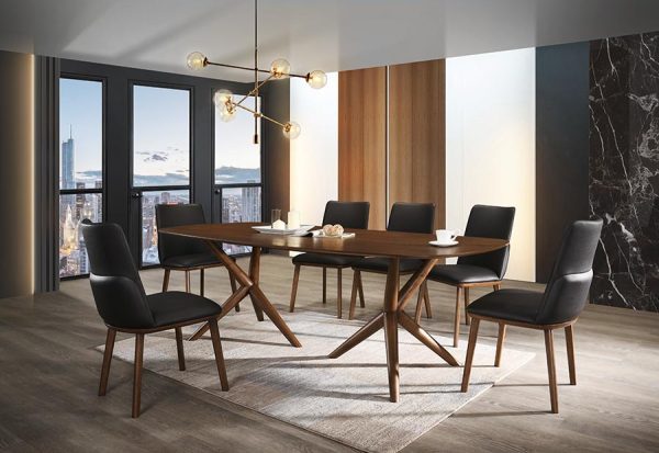 Modrest Utah - Modern Walnut Rectangular Dining Table - Image 3