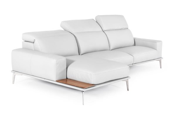 Estro Salotti Villeneuve - Modern White Italian Left Facing Sectional Sofa - Image 3