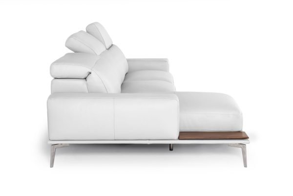 Estro Salotti Villeneuve - Modern White Italian Left Facing Sectional Sofa - Image 4