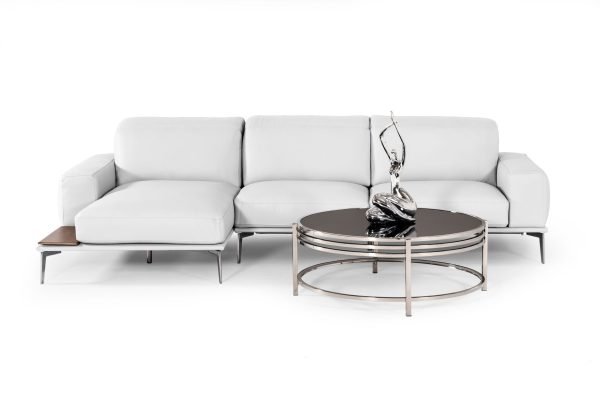 Estro Salotti Villeneuve - Modern White Italian Left Facing Sectional Sofa - Image 5