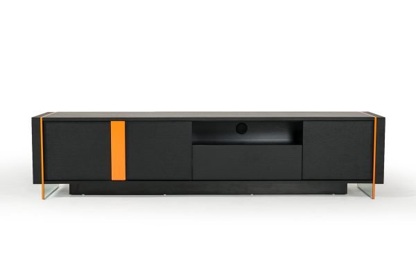 Modrest Vision - Modern Black Oak Floating TV Stand - Image 5
