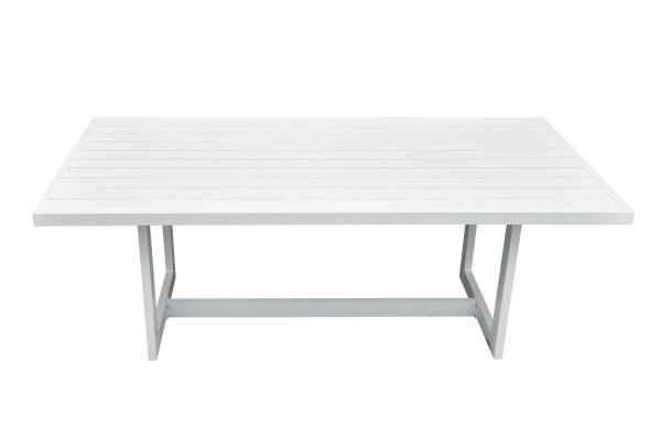 Renava Wake + Kayak - Modern Outdoor Off-White Dining Table Set - Image 5