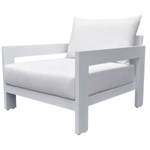 Renava Wake - Modern White Outdoor Lounge Chair