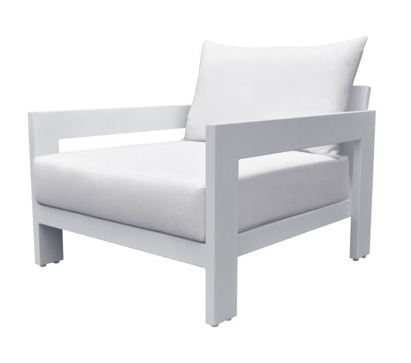Renava Wake - Modern White Outdoor Lounge Chair