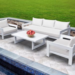 Renava Wake - Outdoor Off-White Sofa Set