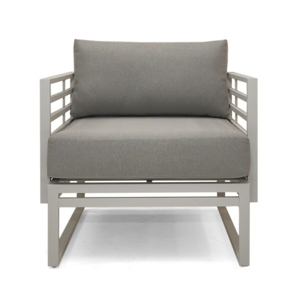 Renava Wharf - Outdoor Light Grey and White Sofa Set - Image 5