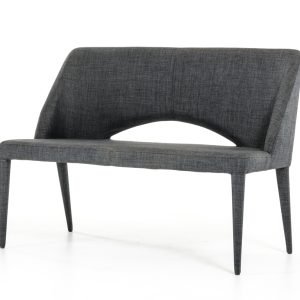 Modrest Williamette Mid-Century Dark Grey Fabric Bench