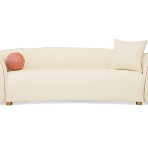 Modrest - Winfree Modern Off White Fabric 3-Seater Sofa