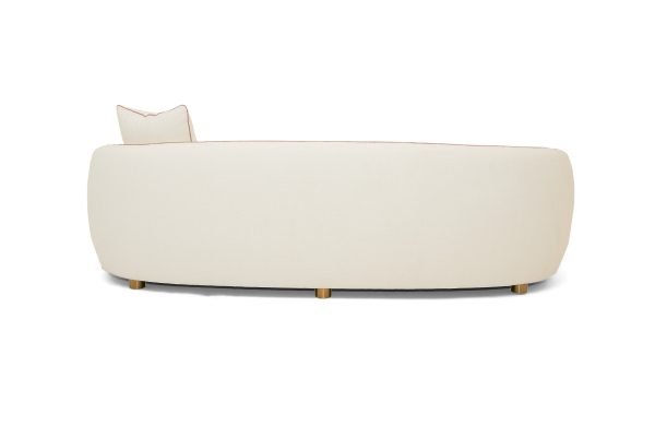 Modrest - Winfree Modern Off White Fabric 3-Seater Sofa - Image 3