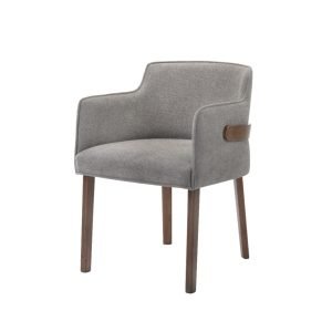 Modrest Jordan Modern Grey & Walnut Dining Chair (Set of 2)
