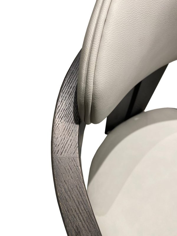 Modrest Thorne Light Grey and Dark Grey Arm Dining Chair