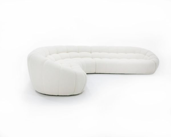 Divani Casa Yolonda - Off-White Fabric Sectional Sofa - Image 5