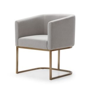 Modrest Yukon - Modern Light Grey Fabric Dining Chair