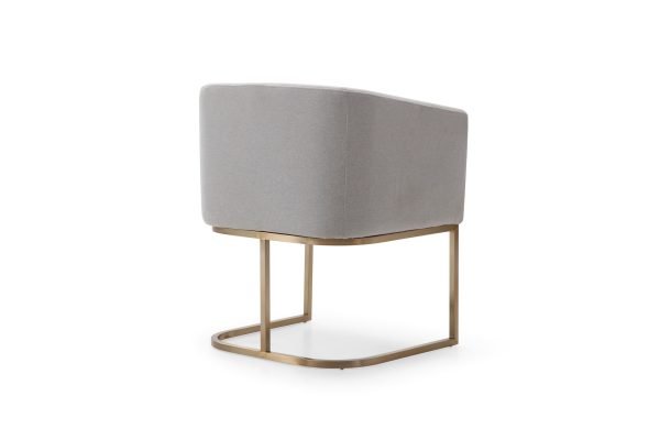 Modrest Yukon - Modern Light Grey Fabric Dining Chair - Image 5